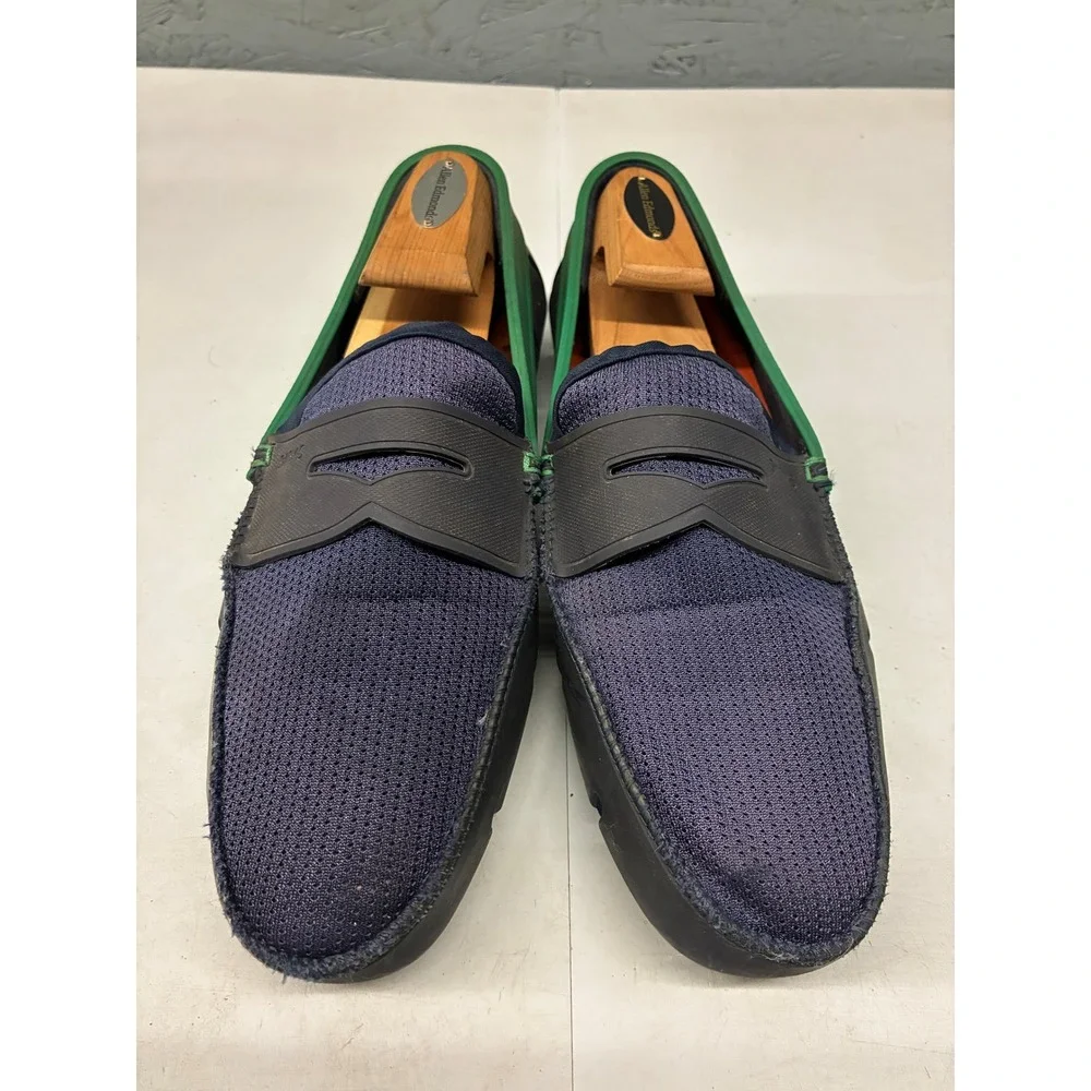 SWIMS Penny Loafer Casual Shoes Mens 9 Blue Waterproof Mesh Slip On Driving Boat